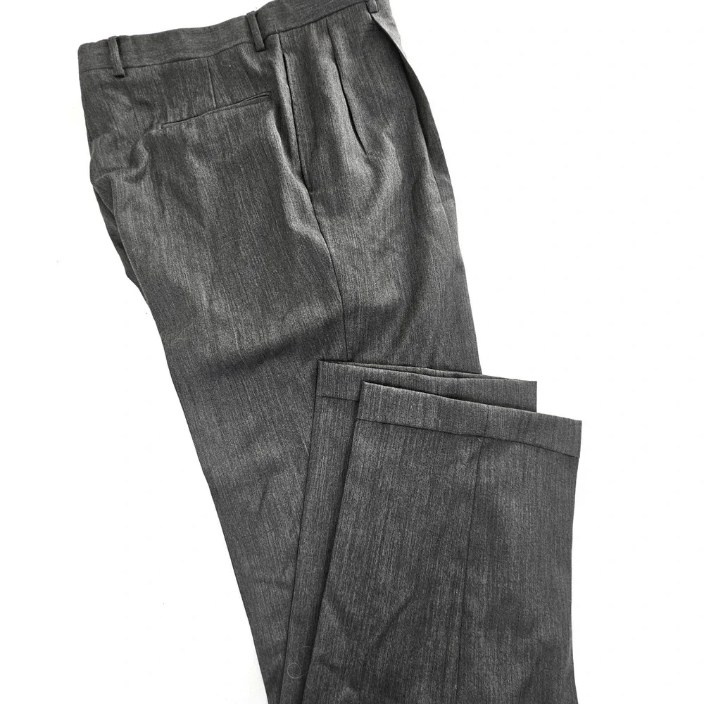 Jos A Bank Signature Collection Grey Herringbone 100% Wool Suit Set Mens 42L